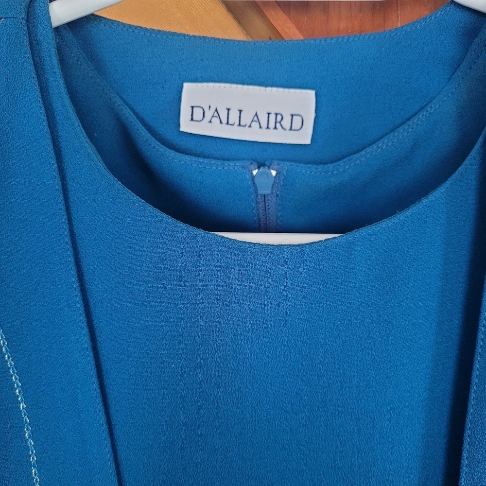 D'Allaird 2 Piece Blue Short Sleeve Dress and Blazer Set Size 12 - Picture 6 of 7